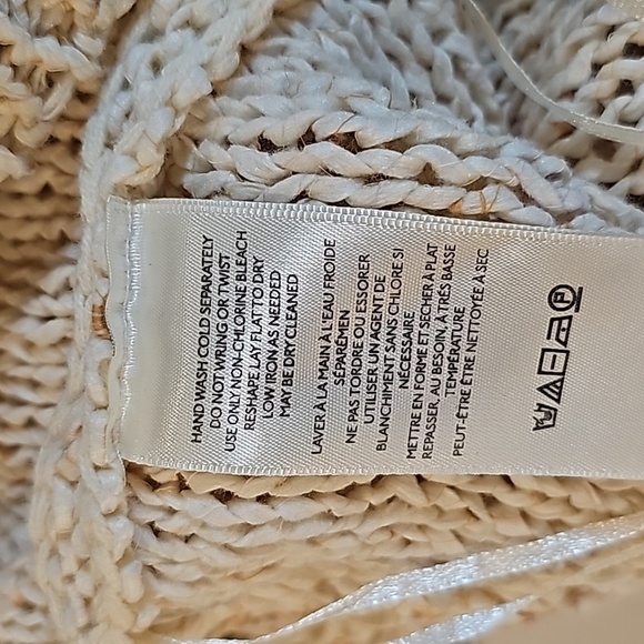 Free People FP Molly Playsuit Halter Romper Shorts Crochet Knit Cream L Backless - Picture 12 of 16